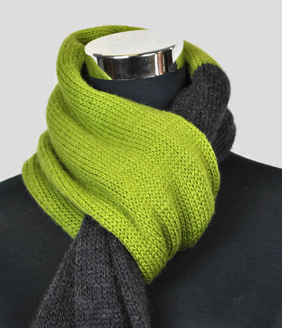 чоловічий шарф спицями - 4