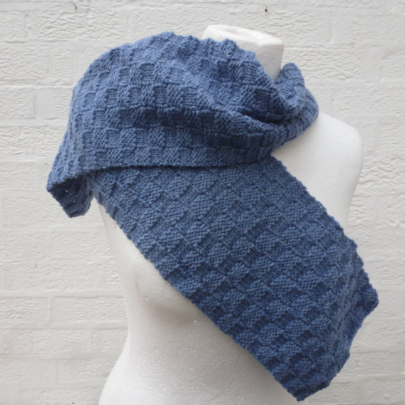 чоловічий шарф спицями - 12