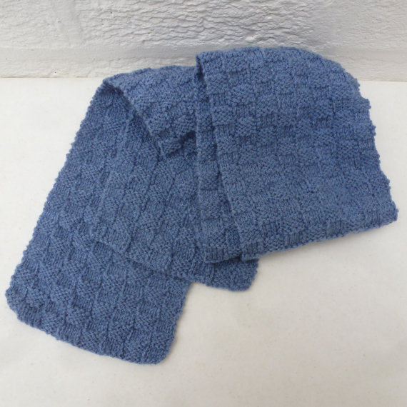 чоловічий шарф спицями - 13