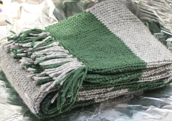 чоловічий шарф спицями - 7