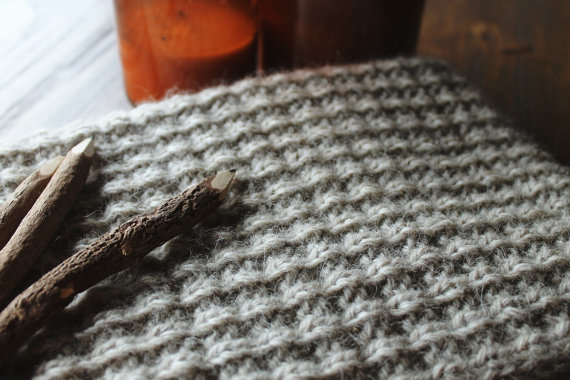 чоловічий шарф спицями - 17