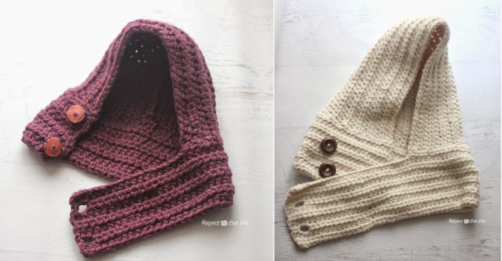 Дитячий шарф-капюшон гачком - 8