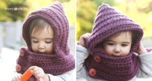 Дитячий шарф-капюшон гачком