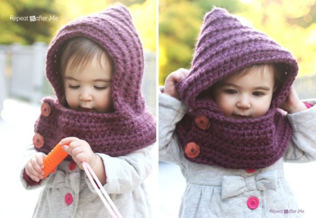 Дитячий шарф-капюшон гачком /dityachij-sharf-kapyushon-gachkom/"Дитячий