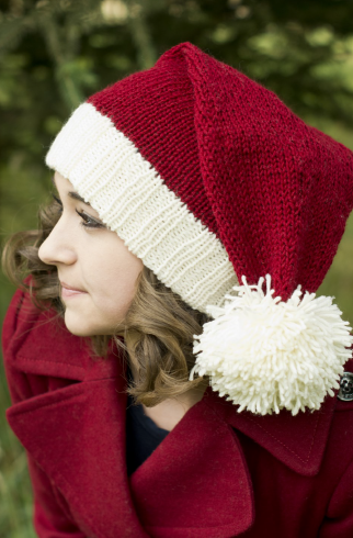 В'язана новорічна шапочка спицями - 3