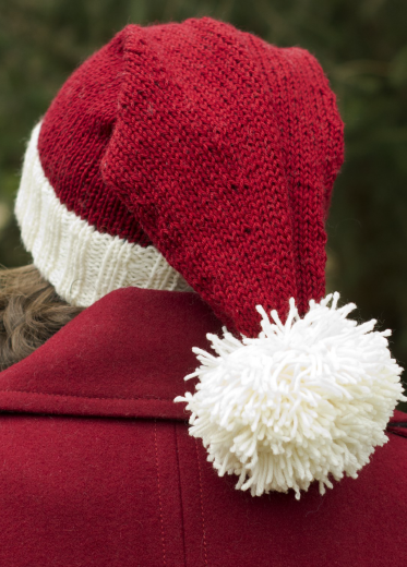 В'язана новорічна шапочка спицями - 1