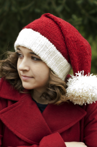 В'язана новорічна шапочка спицями - 5