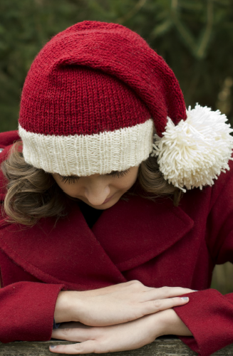 В'язана новорічна шапочка спицями - 2