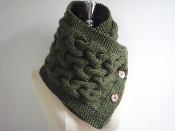 Короткий шарф спицями - 1