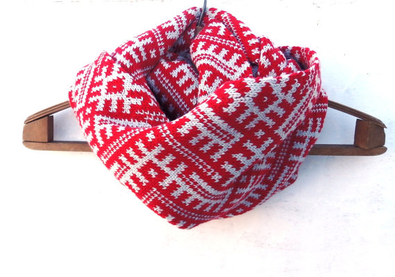 Жакардовий шарф спицями - 3