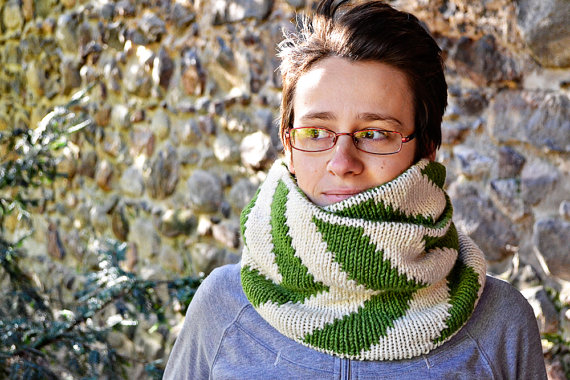 Жакардовий шарф спицями - 5