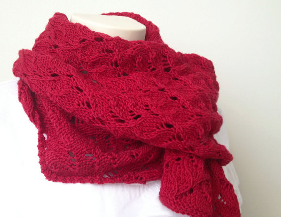 Ажурний шарф спицями - 4