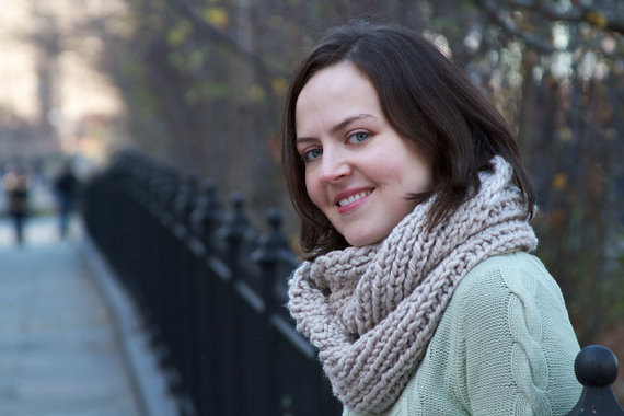 Шарф резинкою спицями - 1 