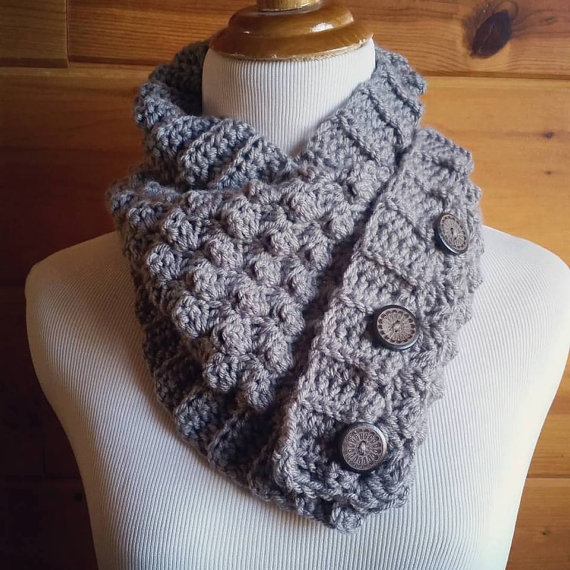 Короткий шарф спицями - 2