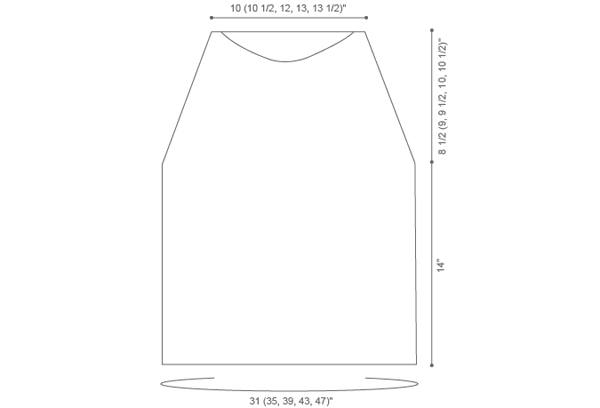 В'язана асиметрична безрукавка спицями - 5