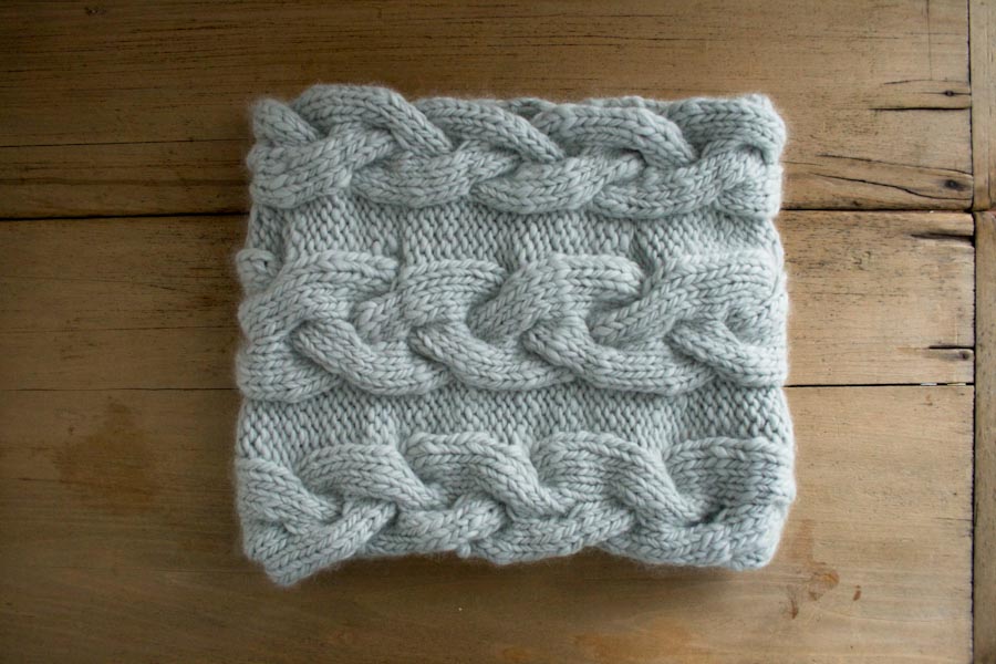 Снуд-хомут з об'ємними косами спицями - 5