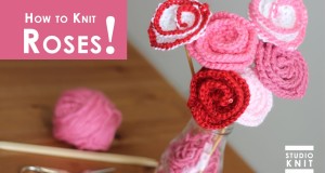 В’язані квіточки спицями