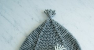 Оригінальна шапка хустковою в’язкою В'язана шапочка вушанка - 1