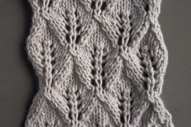 В'язаний ажурний шарф спицями - 3