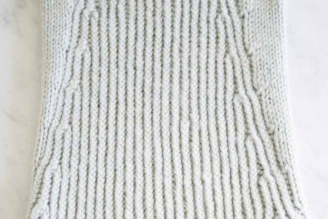 В'язаний комірець спицями - 4