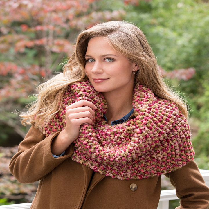 В'язаний снуд з меланжової пряжі - 2