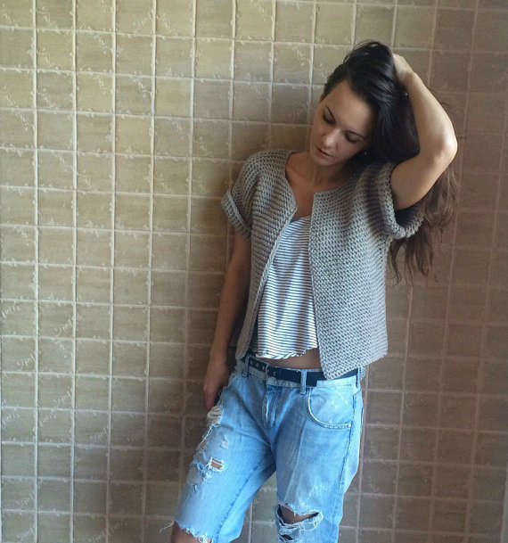 Жакет крупної в'язки - 3