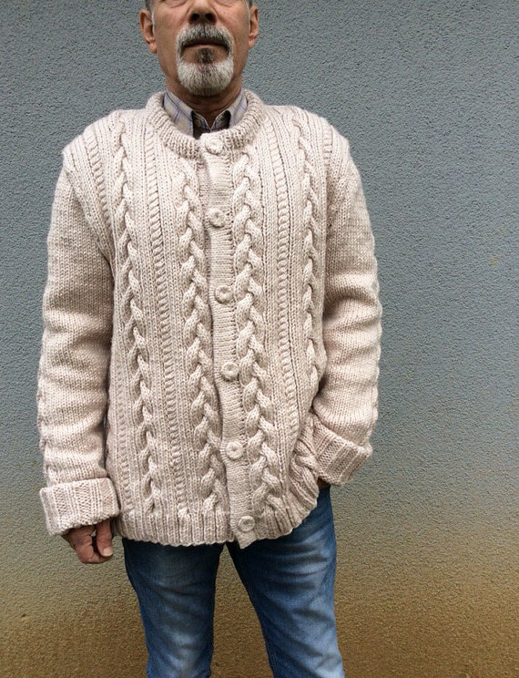 В'язаний чоловічий жакет - 1