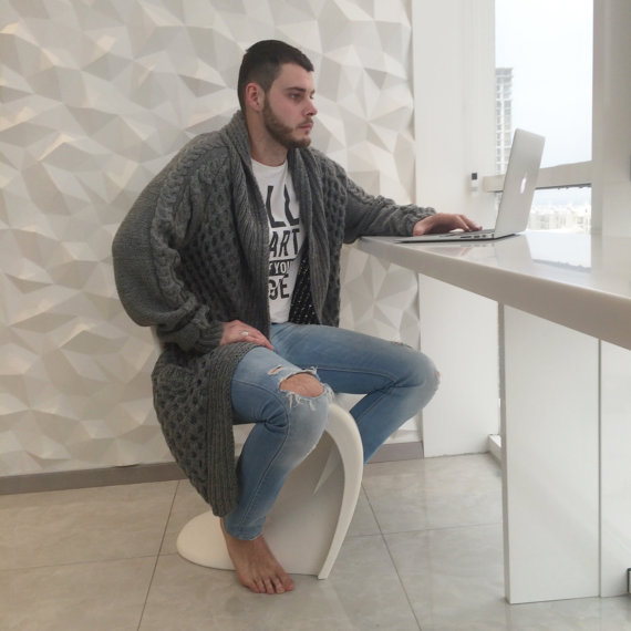 В'язаний чоловічий жакет - 3