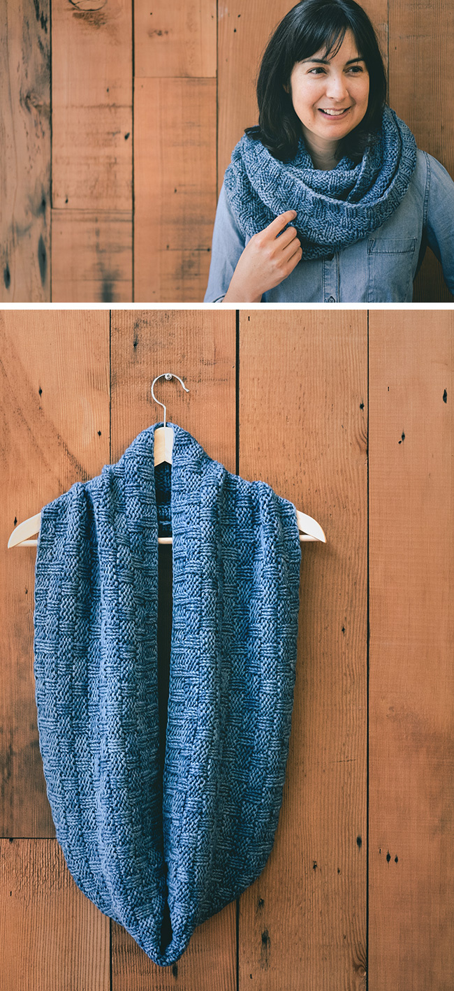 В'язаний снуд простим візерунком - 1