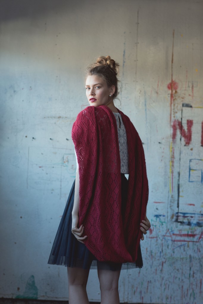 В'язаний легенький шарф-хомут для літа - 3