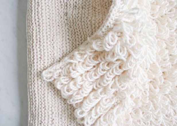 Килимок з витягнутих петель спицями - 4