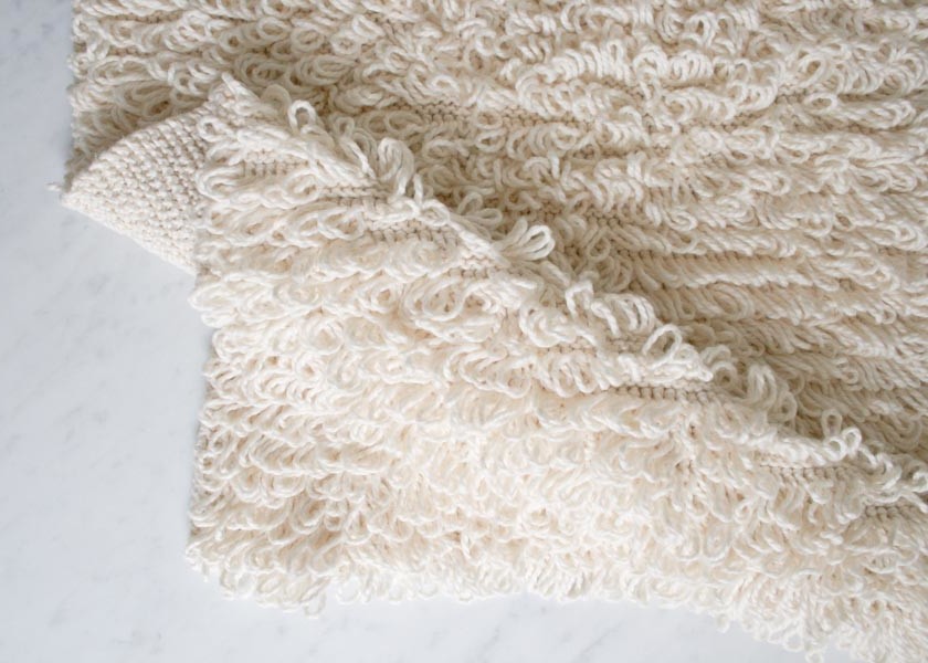 Килимок з витягнутих петель спицями - 7