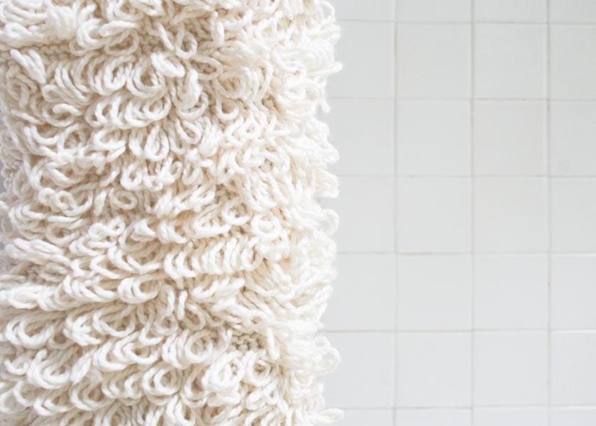 Килимок з витягнутих петель спицями - 9