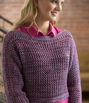 В'язаний об'ємний топ спицями - 1 /obyemnij-top-z-azhurnim-vizerunkom/"В'язаний