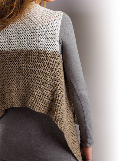 Асиметрична безрукавка спицями - 2