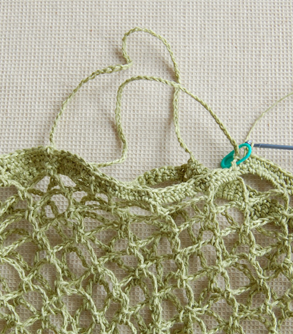 Літня сумка для закупів гачком - 10