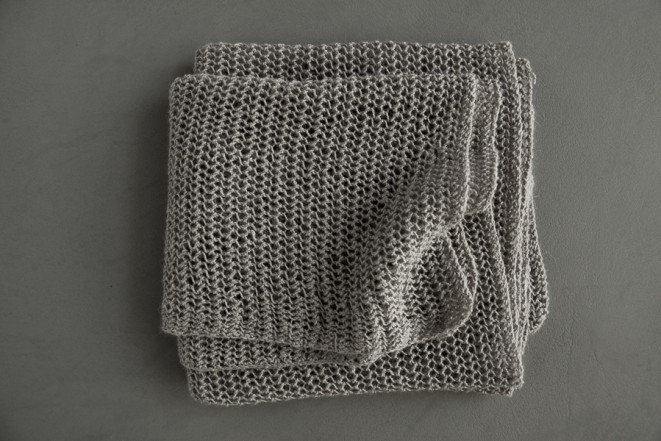 В'язаний літній шарф із лляної пряжі - 4