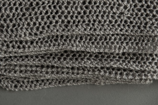 В'язаний літній шарф із лляної пряжі - 6