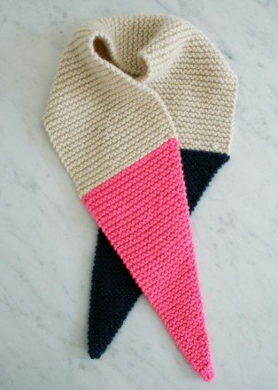 В'язаний шарф з гострими краями - 5